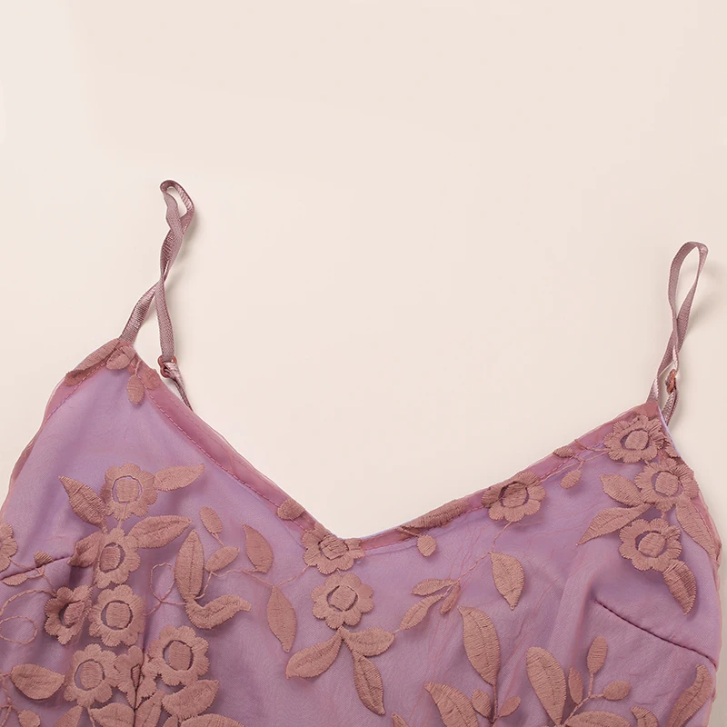 Parthea длинное платье с цветочным рисунком женское кружевное на бретельках без