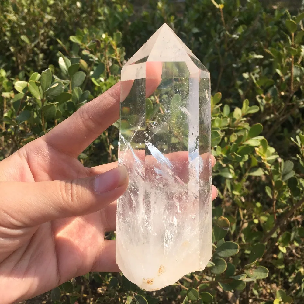280 г Большой прозрачный Lemurian семена кварца натуральный точечный кластер из