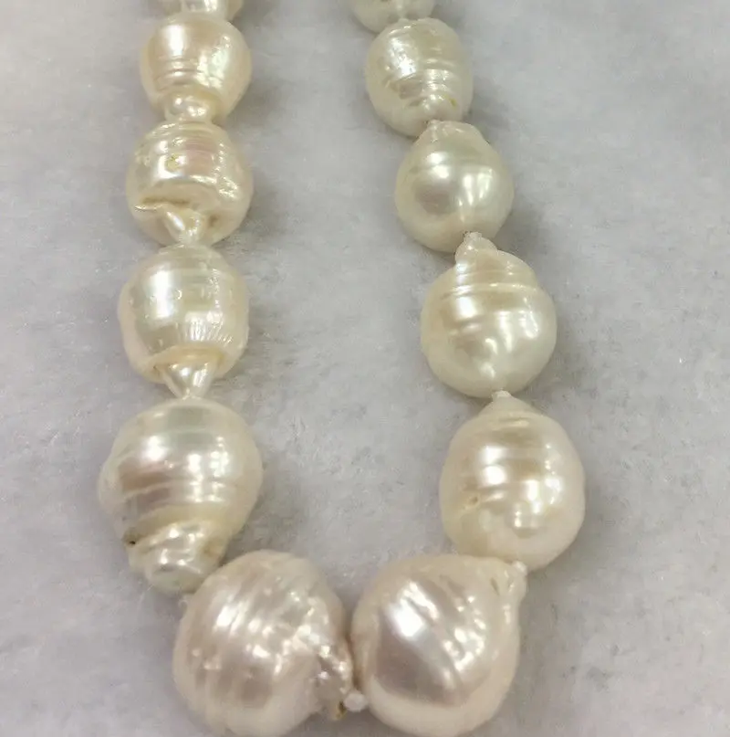 Огромное колье из белого искусственного жемчуга 12 15 мм 18 дюймов AAA|baroque pearl necklace|pearl