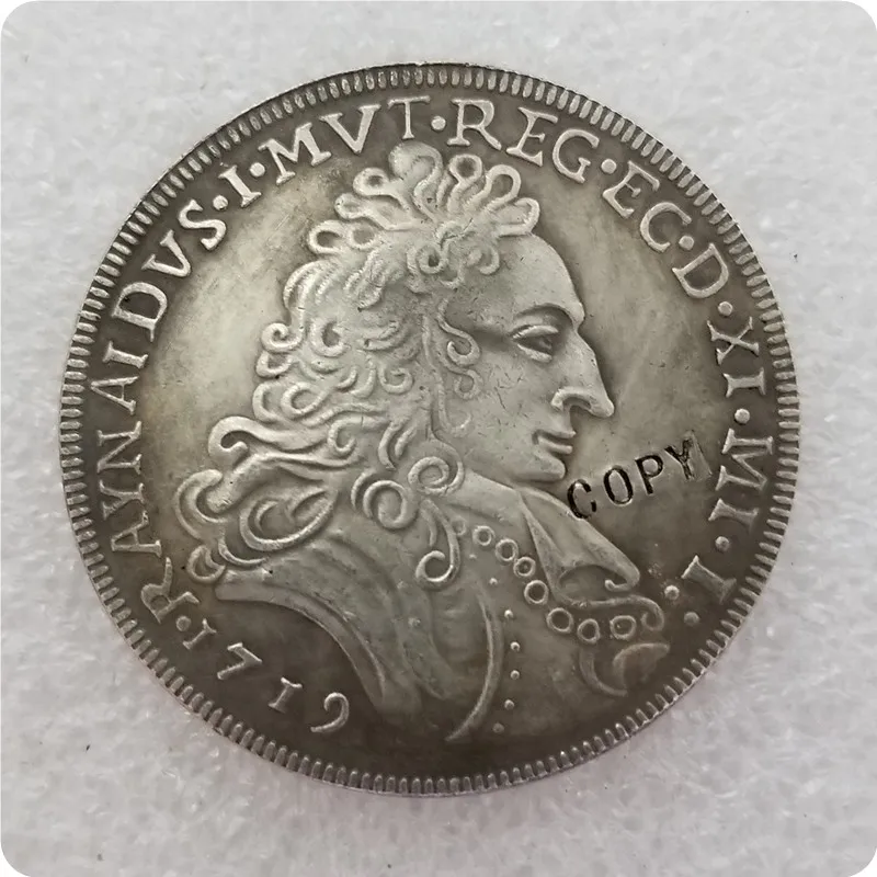Итальянские Штаты 1719 1 дукато-риналду I копия монет-Реплика монеты коллекционные |
