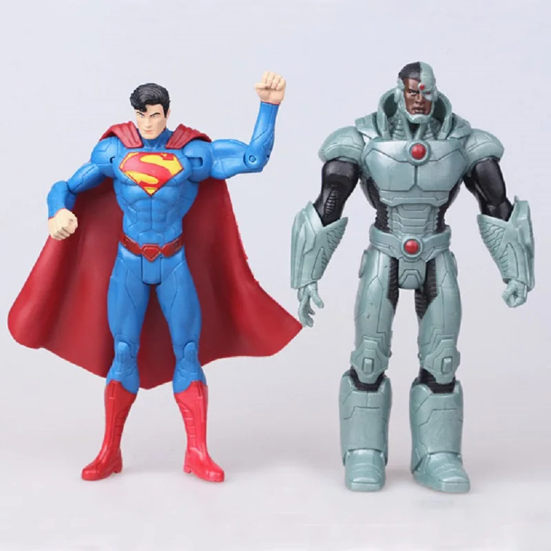 7 шт./лот Лига Справедливости Америки герой дисплей игрушка супер человек летучая