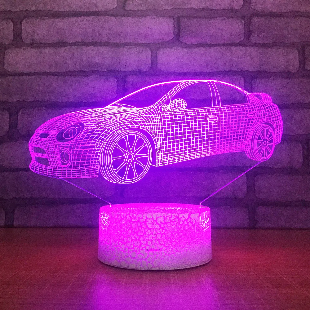 Оптовая продажа красочная акриловая 3d настольная лампа прикроватная