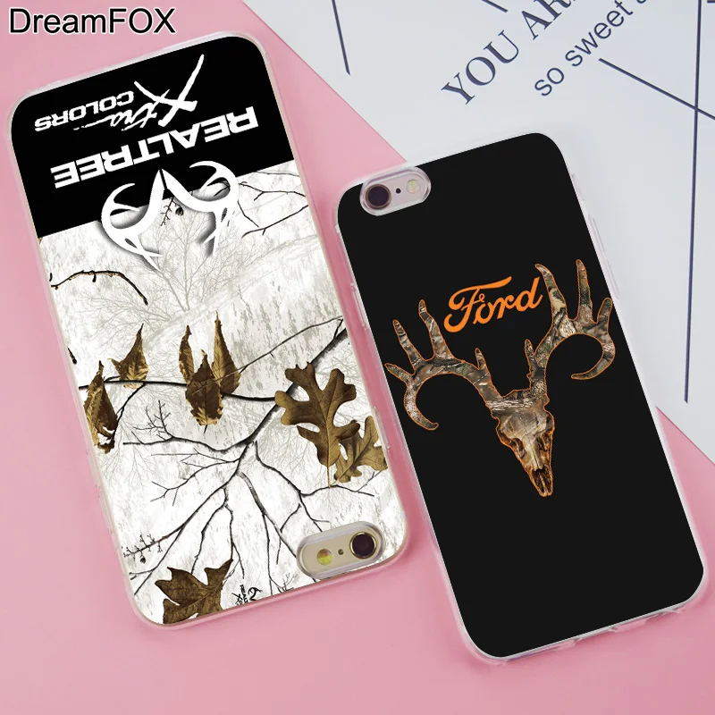 Dreamfox K168 Realtree Real Tree Soft TPU Silicone Case Cover for Apple iPhone 11 Pro X XR XS Max 8 7 6 6S Plus 5 5S SE 5C 4 4S on.