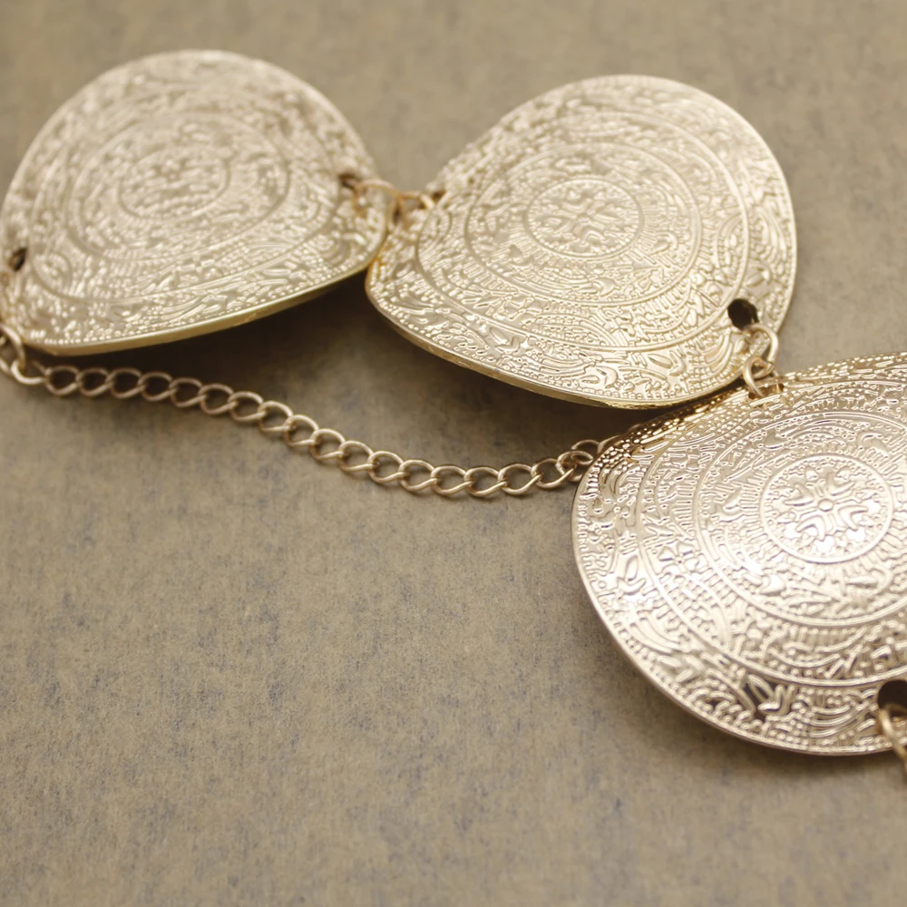 Большой браслет на запястье Tribal Gold Aztec Мехико индийский Майский с календарем