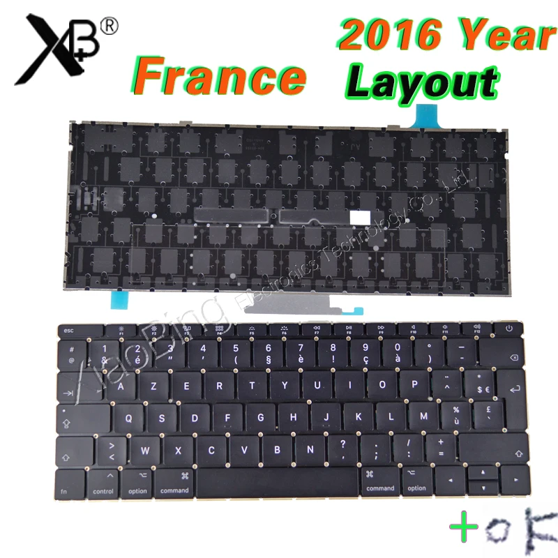 Ноутбук с подсветкой и винтами для Macbook 12 дюймов A1534 FR AZERTY|Клавиатуры замены| |