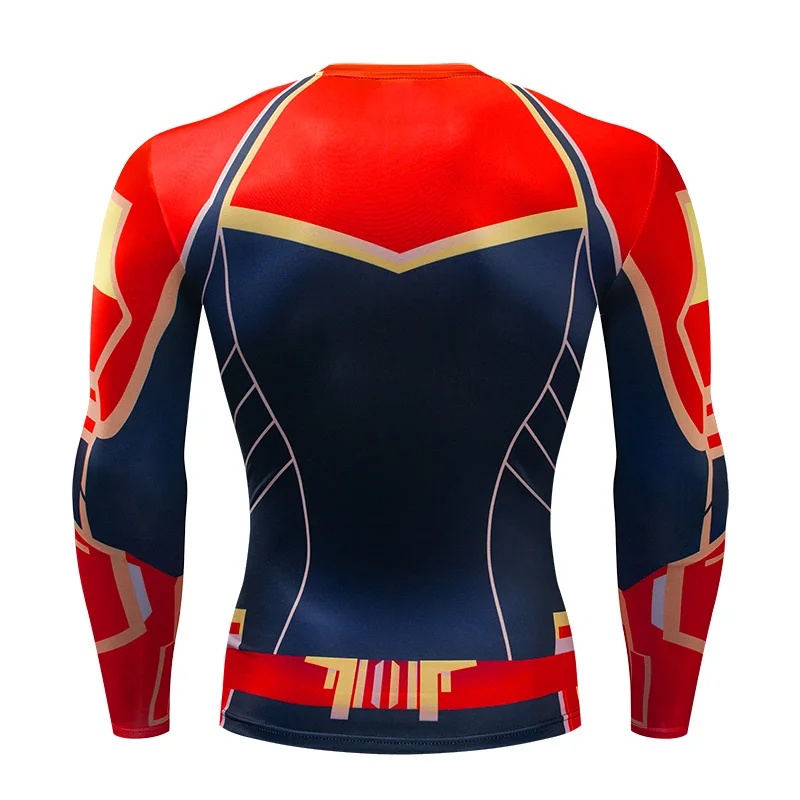 Мужская футболка с 3D принтом Carol Danvers movie Captain Marvel компрессионная одежда для