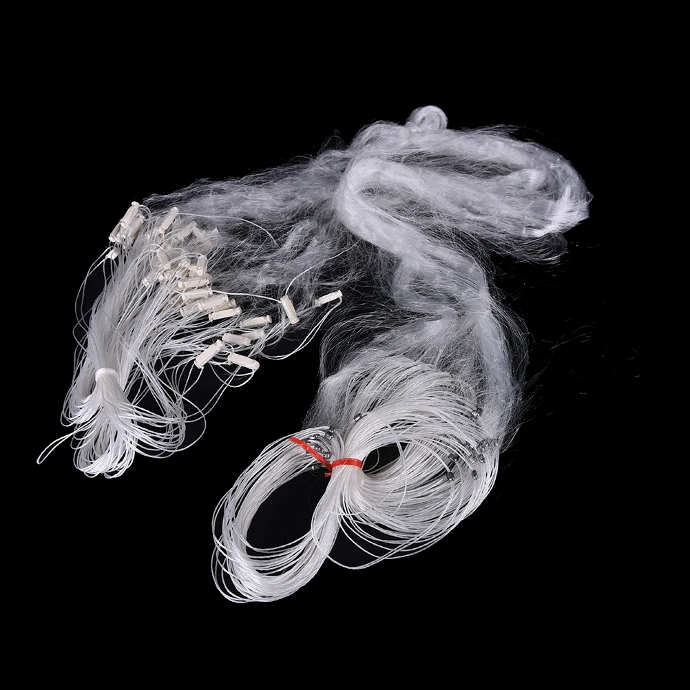 Трехслойная жаберная рыболовная сеть 25 м нейлоновая для ловли рыбы с поплавком 1