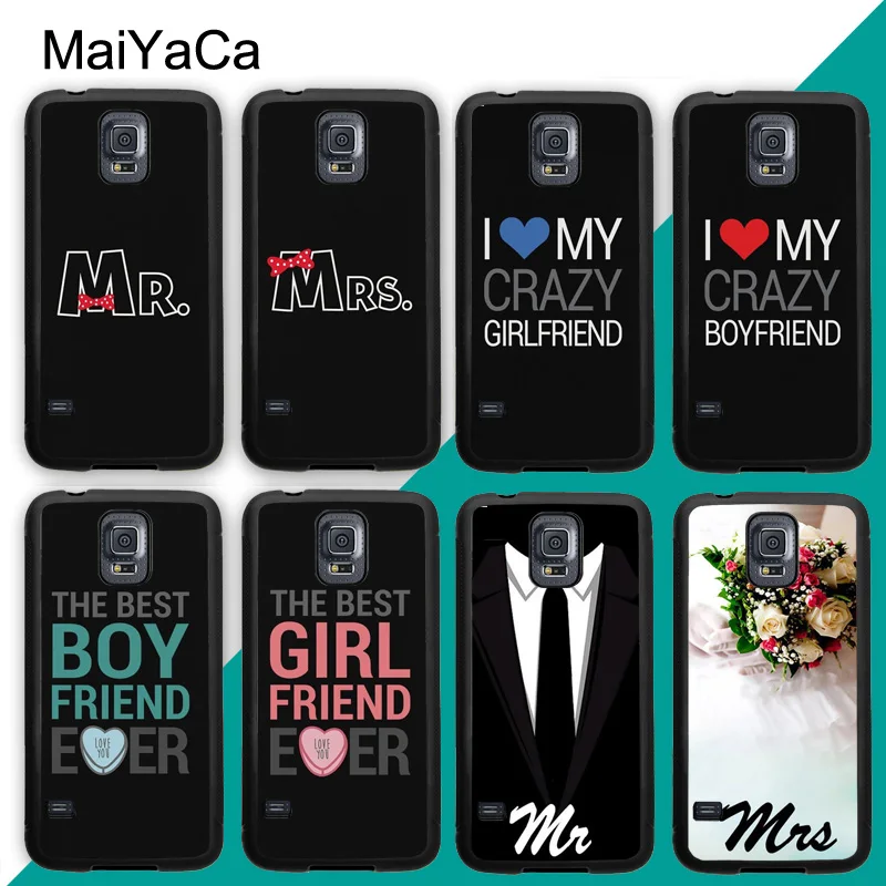 Парный чехол для влюбленных Mr Mrs Samsung A21S A20e A71 A51 A10 A40 A50 A70 Galaxy S20 Plus S10 S9 Note 20