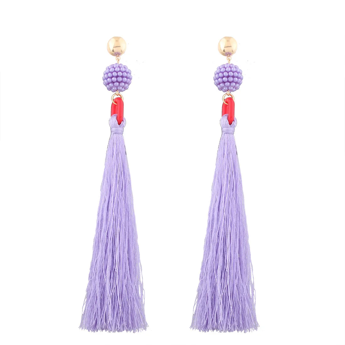 [Jimore] Черный Длинные кисточкой Серьги Новинка 2017 года Brincos Grandes модные Para Mulheres Для