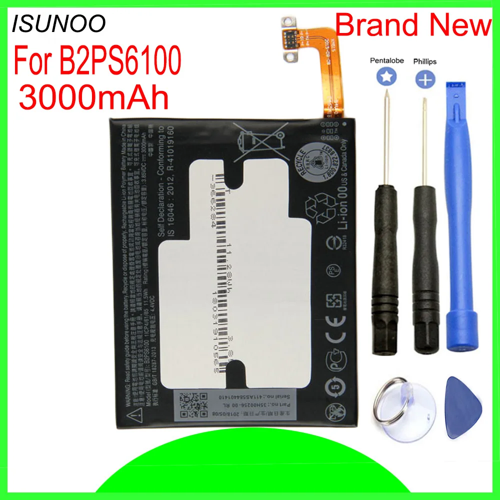 ISUNOO 3000 мАч B2PS6100 Сменный аккумулятор для One M10 10 / Lifestyle M10H M10U с инструментами