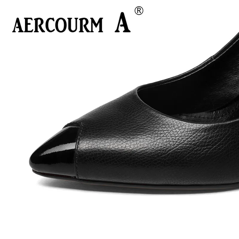 Aercourm A/2019 Новый Для женщин модная обувь на высоких каблуках с закругленным