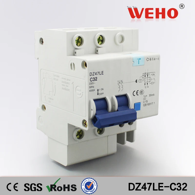 Фото DZ47LE-C32 Hight Quality Products DZ47LE Rcbo Residual Current Mini Circuit Breaker 32A 2P Обустройство дома DZ47LE-C32 Hight Quality Products DZ47LE Rcbo Residual Current Mini Circuit Breaker 32A 2P Обустройство дома