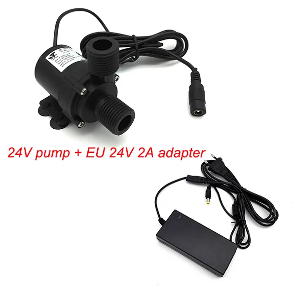 24v pump EU 24V 2A Микро погружной 600B DC12V 24V водяной насос Солнечный низкий уровень шума бесщеточный мотор насос циркуляция воды - Напряжение: 24v pump EU 24V 2A