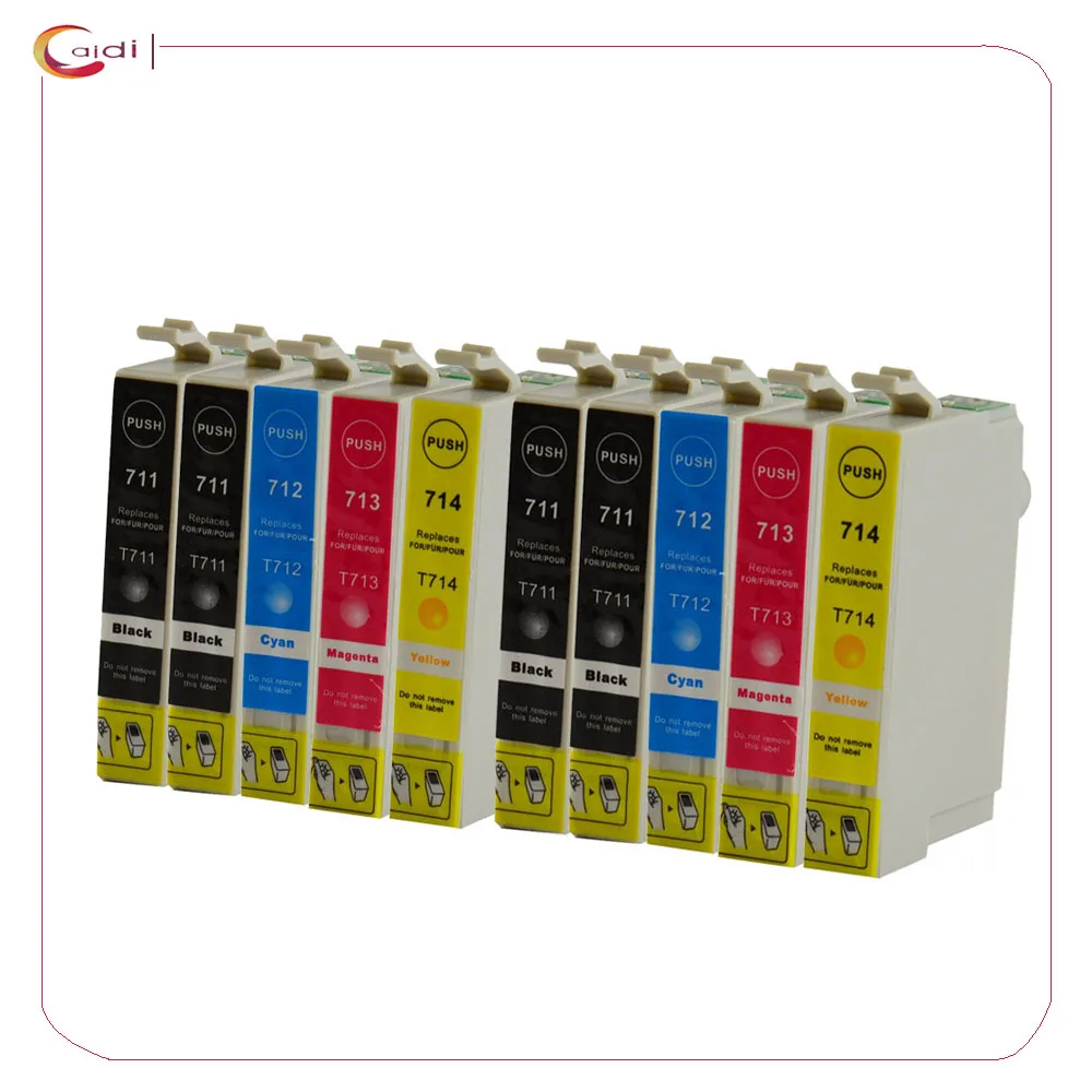 

10Pack Compatible T0711 ink cartridge For EPSON Stylus SX515W SX600FW SX610FW BX600FW BX610FW DX6000 DX6050 DX7000F printer ink