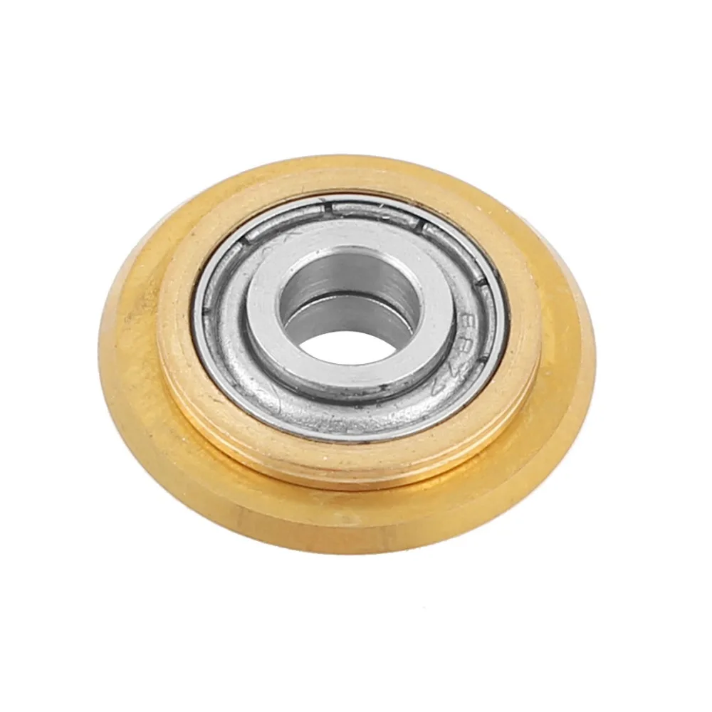UXCELL Hot Selling 1pcs 22mmx6mmx6mm Titanium Coating Tungsten Carbide Ceramic Tile Cutter Wheel Replacement Brass Tone | Инструменты