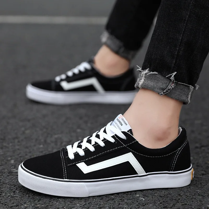 2019 spring and autumn new breathable canvas shoes men's tide wild student casual cloth | Обувь