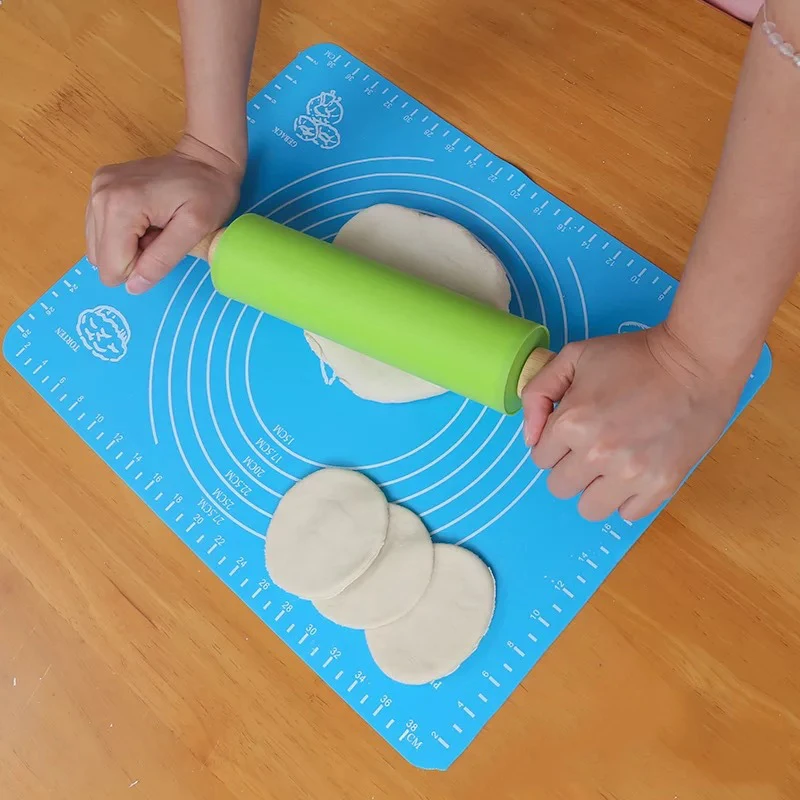 Silicone Baking Mat for Pastry Rolling with Measurements Liner Heat Resistance Table Placemat Pad Board | Дом и сад