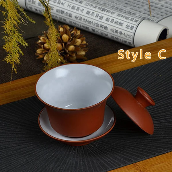Высокое качество Элегантный Gaiwan китайский zisha чайный набор фиолетовая глина gaiwan