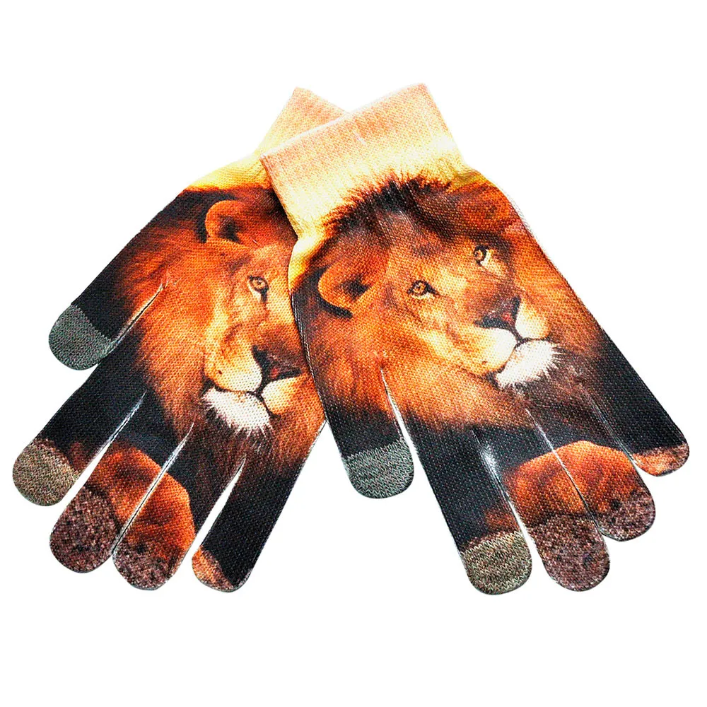 Женские перчатки guantes, мужские, сохраняющие тепло, 3D принт, вязаные, для экрана телефона, Китти, питомец, милые перчатки, удобные, rekawiczki, зимние перчатки L50