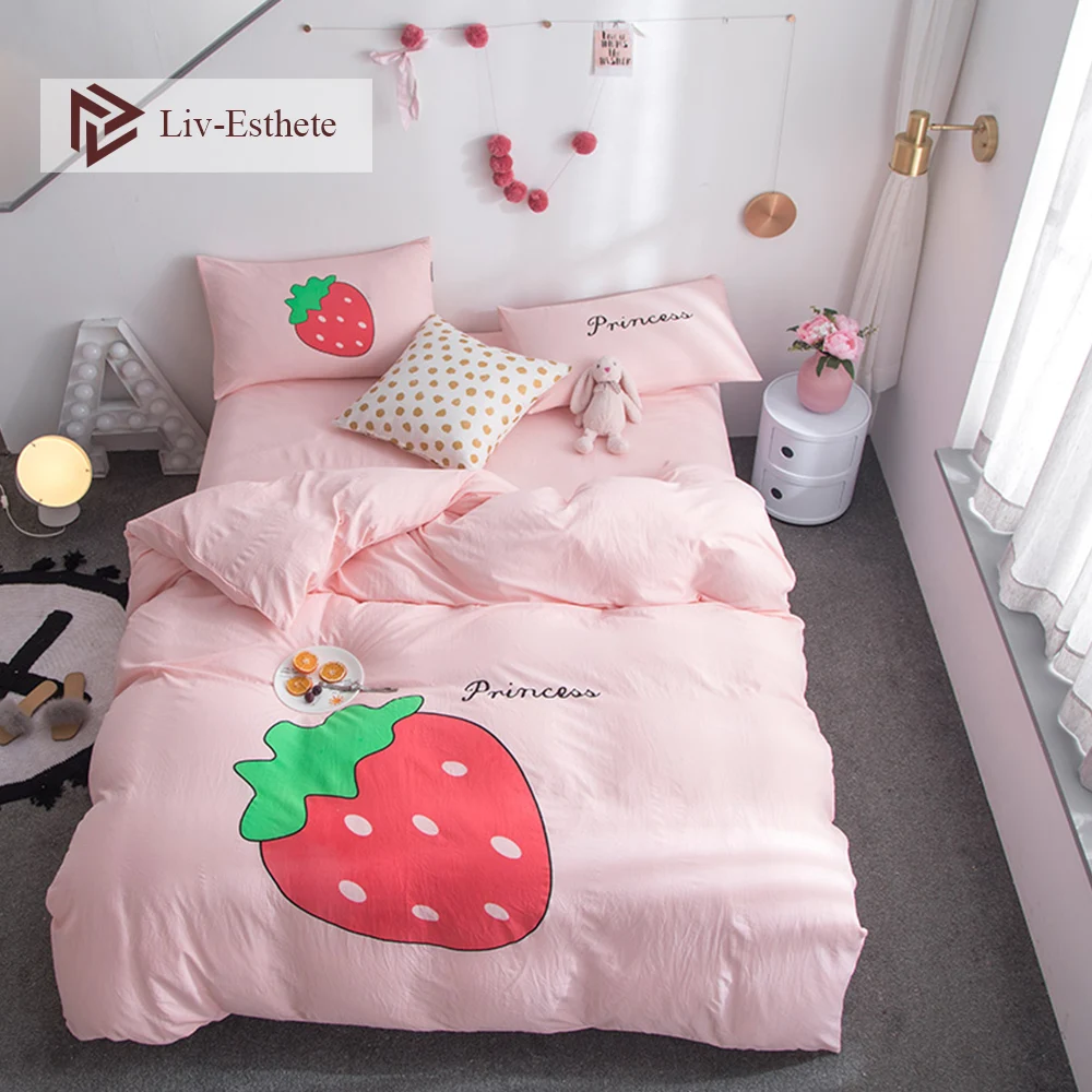Liv Esthete/горячая распродажа Комплект постельного белья с рисунком клубники