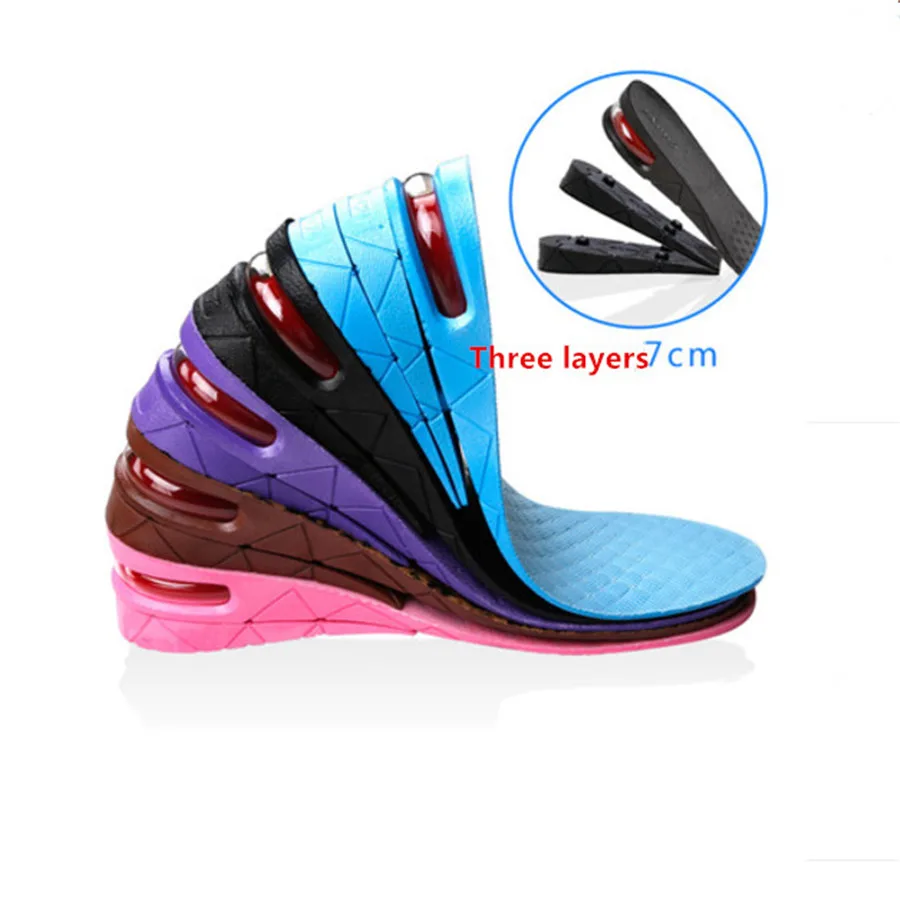 3 слойные Невидимые Регулируемые увеличивающие рост стельки для мужчин и женщин