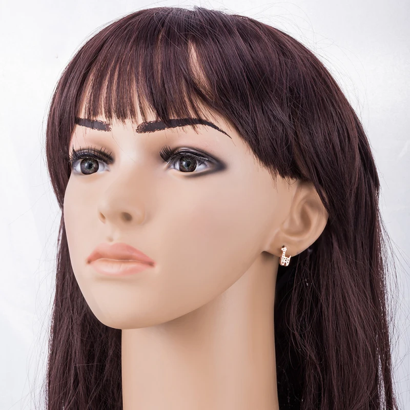 Женские серьги-гвоздики в вечерние оленя розового/желтого золота | Украшения и