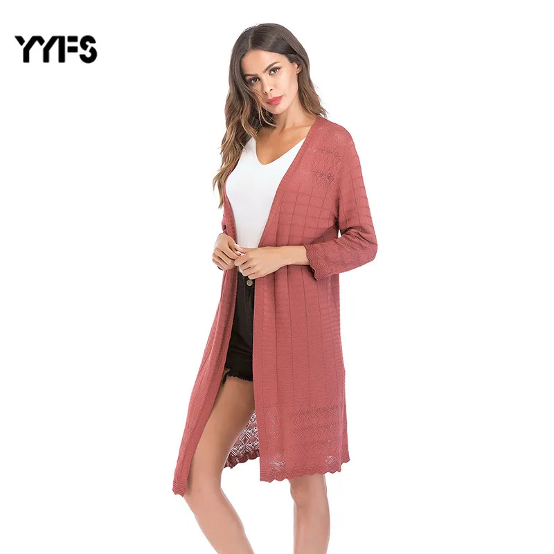 Casual Long Cardigan Women Clothes 2018 Autumn Lady Sleeve Knitted Sweater Top Femme Ponchos Y Capas Mujer Casaco Feminino |