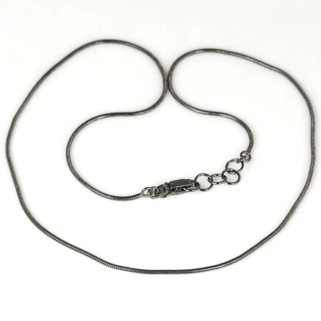 Новая мода серебряный и черный золото ожерелье из серебряных цепей 19-19 5 дюймов (2