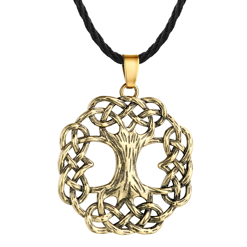 Antique Gold Cxwind, модное ожерелье с узлом, семейное древо жизни, Круглый Шарм, ожерелье с кулоном, ювелирное изделие для женщин и мужчин, подарок, ретро аксессуары - Окраска металла: Antique Gold