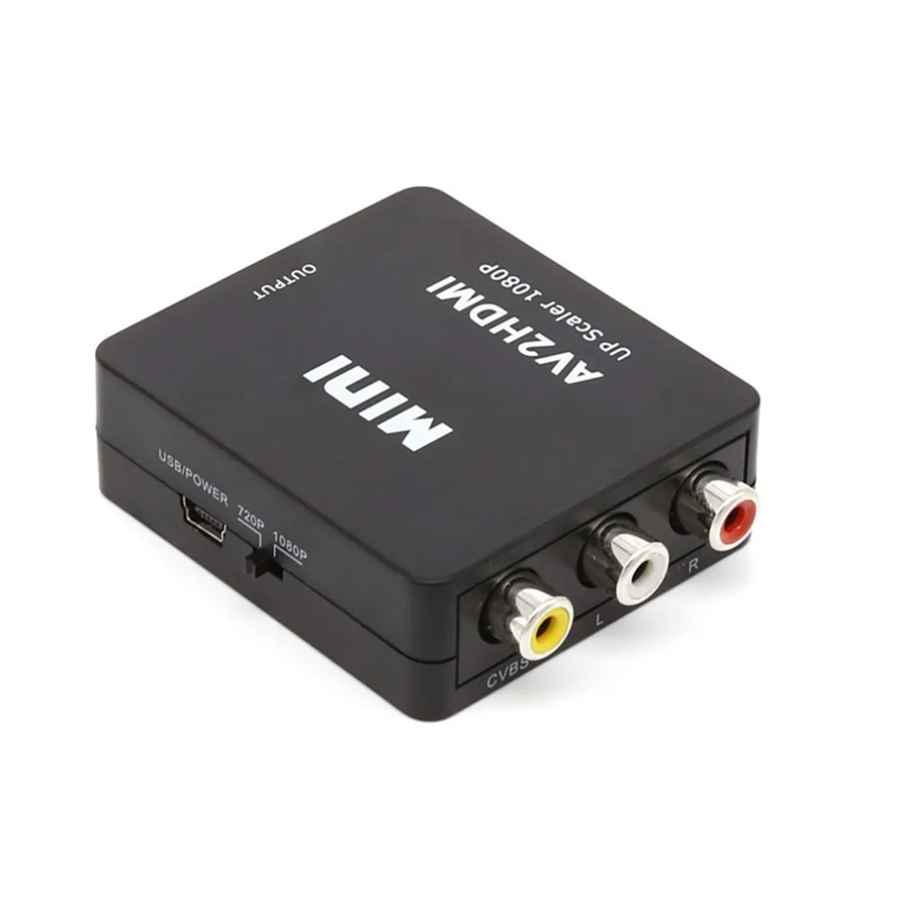 1080P Мини RCA AV VGA в HDMI адаптер AV(CVBS) Композитный видео FL/FR стерео аудио в HDMI конвертер с USB HDMI кабель для ПК