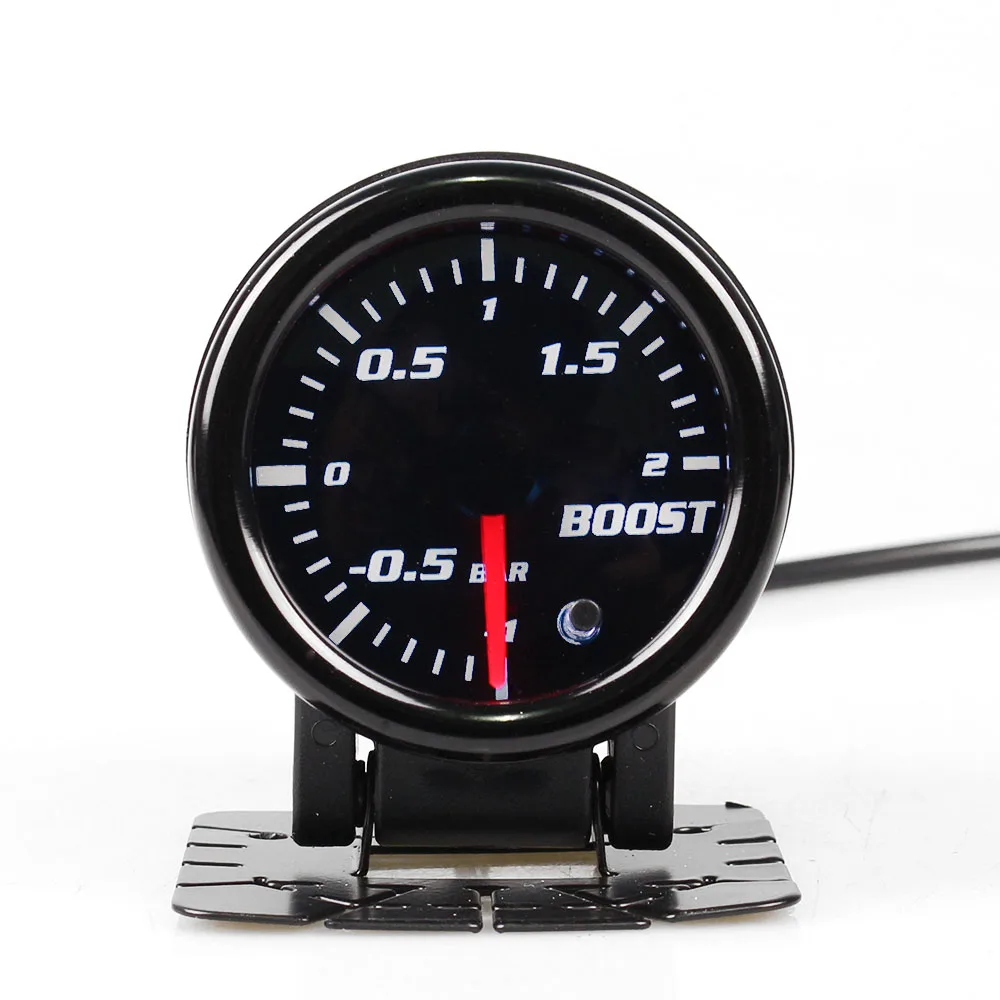 KET 2" 52mm Universal Car Auto Bar PSI Turbo Boost Gauge Meter With Sensor 7 Color LED Smoke Face auto gauge