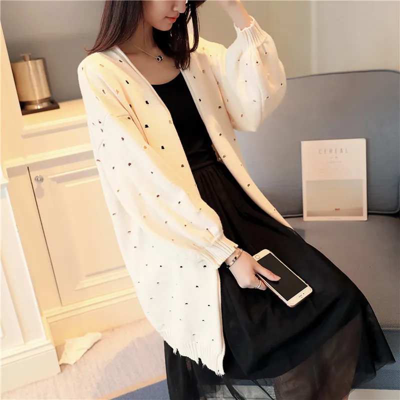 2019 Women Sweater Tops Vintage Ladies Cardigans White Pull Femme Winter Casual |