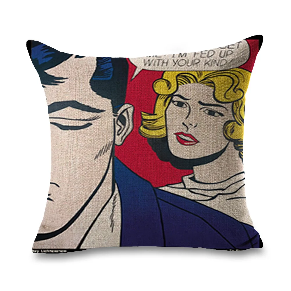 Roy Lichtenstein Pop Art Comics подушка для девочек евро покрытие декоративный массажер декоративные подушки украшения для дома подарок