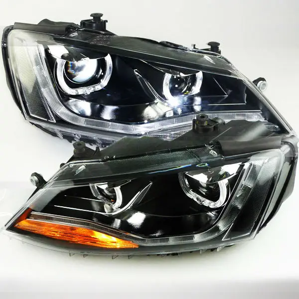 Для VW New Jetta Sagitar светодиодный ные фары ангельские глазки 2011 до 12 лет U-образной