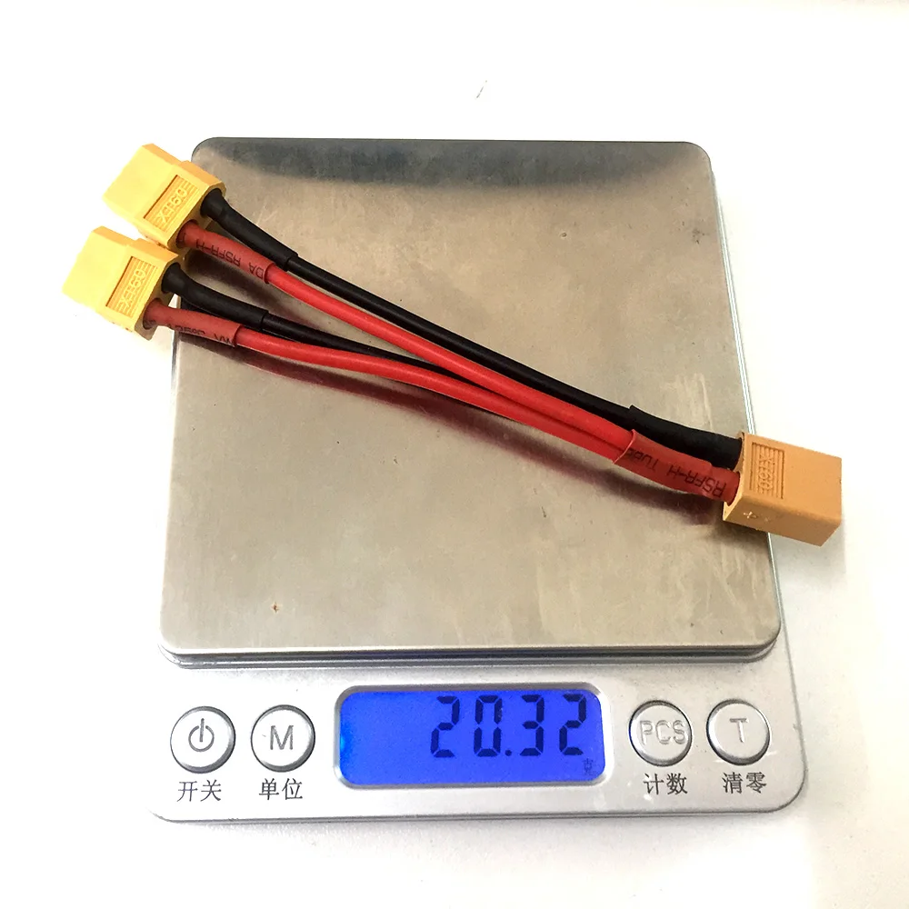 1 шт. XT60 штекер Женский 2 10 см 16AWG Y сплиттер силиконовые провода Дин серии Батарея