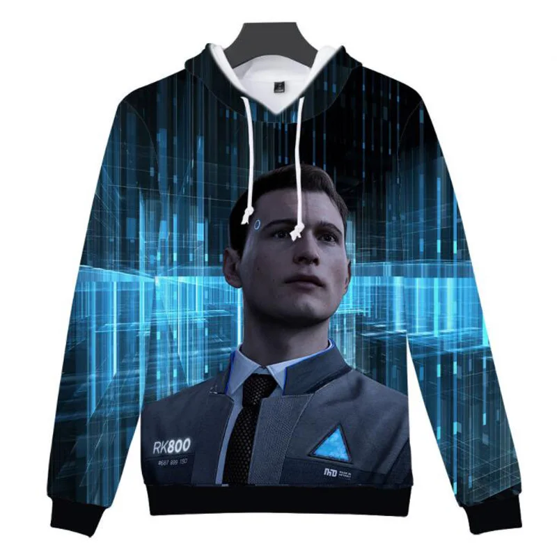 Игра Детройт: станьте человеческим Коннором RK800 объемный принт толстовка