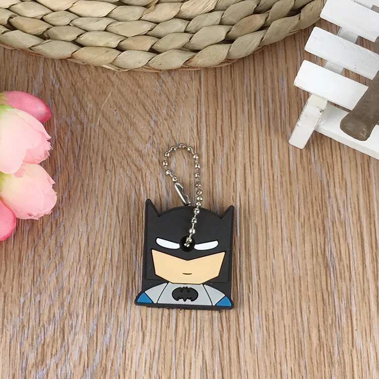 Key Holder Мстители 4 эндшпиль Quantum мультфильм паук Капитан Супермен Бэтмен силиконовый брелок ключи Обложка