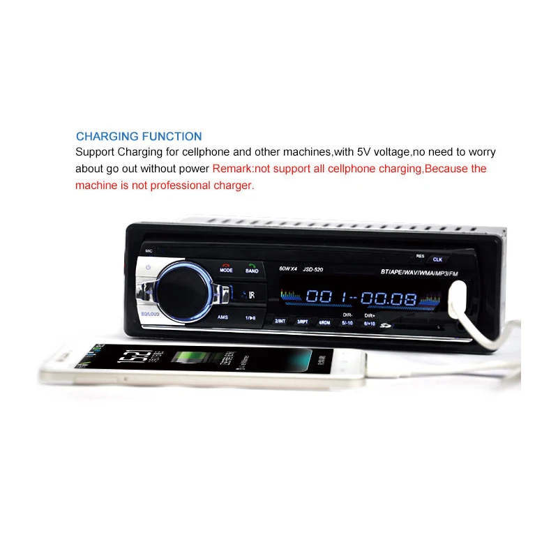 Car Audio Bluetooth fm-передатчик Зарядное устройство Автомобильный MP3-плеер радио тюнер Aux