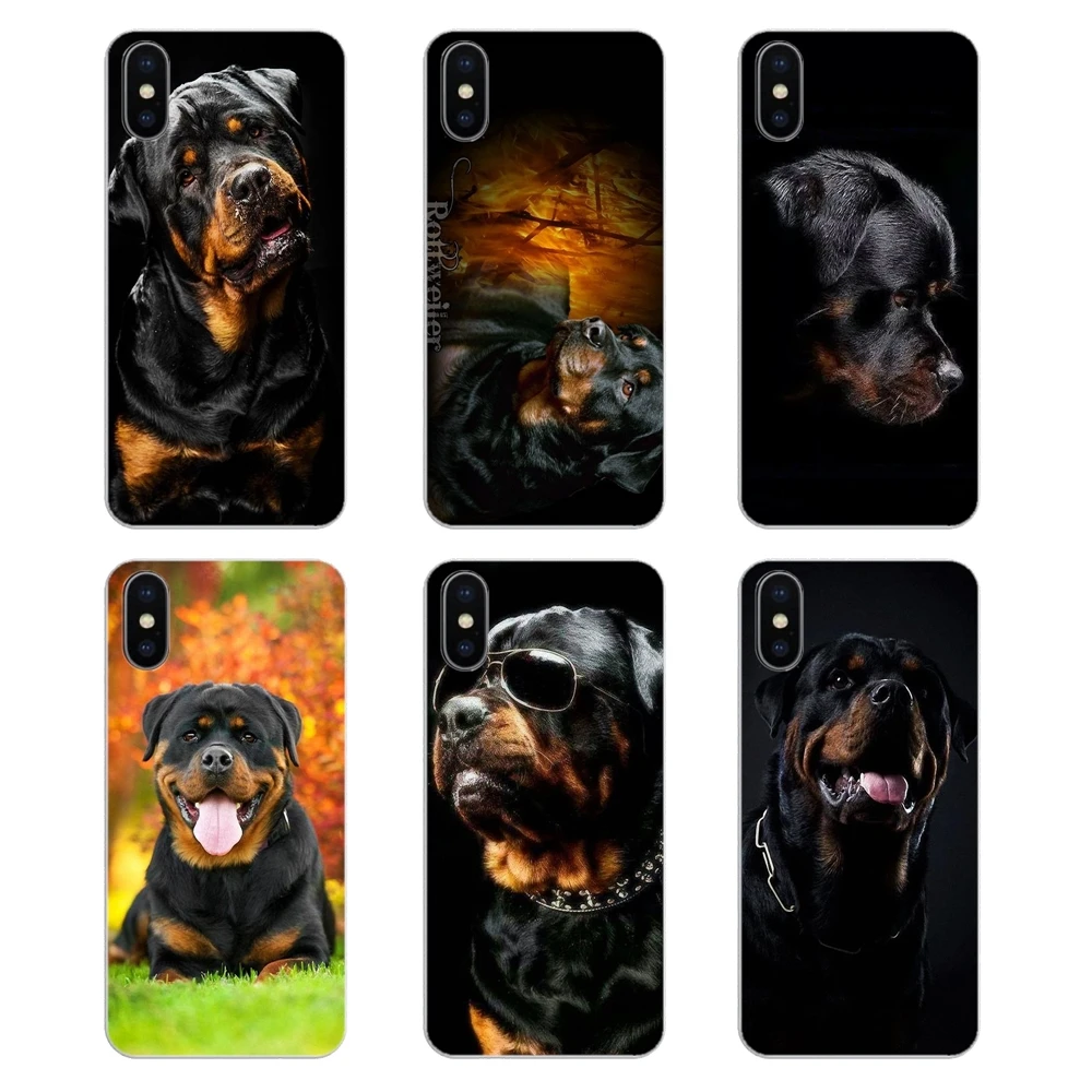 Для iPod Touch iPhone 4 4S 5 5S 5C SE 6 6S 7 8 X XR XS Plus MAX немецкий Ротвейлер щенки собака картина