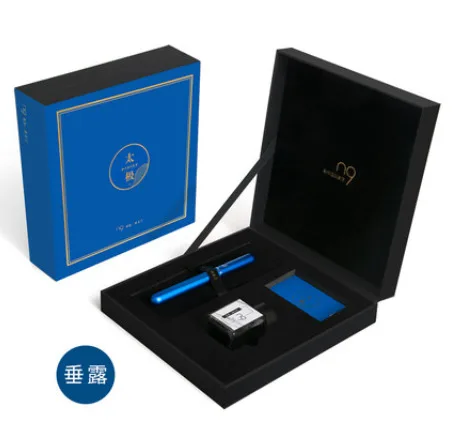 sky blue set N9 китайский стиль Tai Chi перо из иридия ручка деловая Мужская ручка авторучка - Цвет: sky blue set