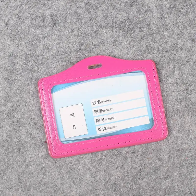27 colors pu card holder badge holder accessories hospital nurse school entrance guard card chest card transverse style free global shipping