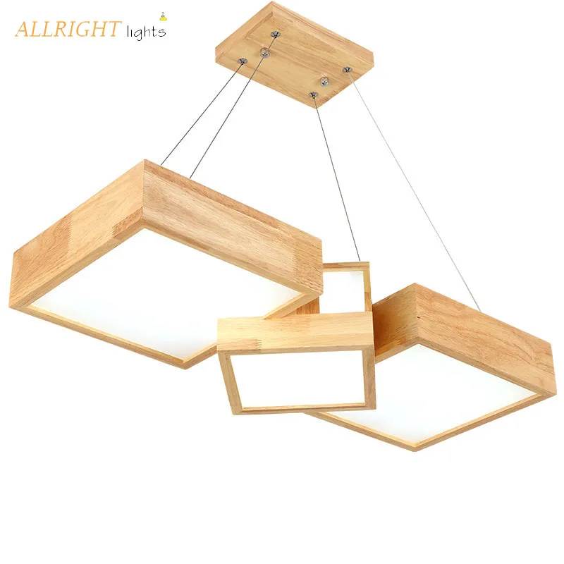 

Nordic wood LED hanging lamp acrylic new design for bedroom hotel room parlor free shipping