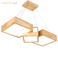 nordic wood led hanging lamp acrylic new design for bedroom hotel room parlor free shipping