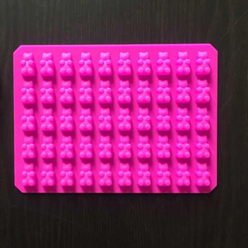 ДЕНЬ ВЕСЕЛО 2016 Мода Кухня Инструменты Торта Прессформы 50 Полость силиконовые Gummy