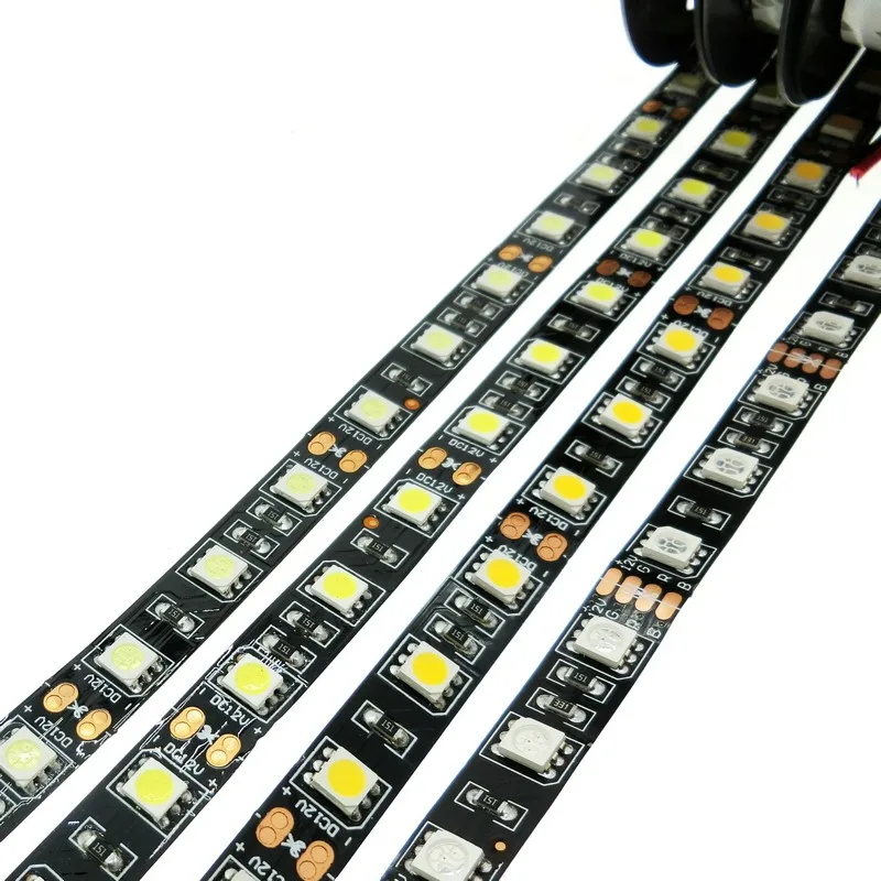 Светодиодные ленты белого и черного цвета 5050 60 светодиодный s/m 300 s/5 м DC12V белый теплый красный цвет зеленый
