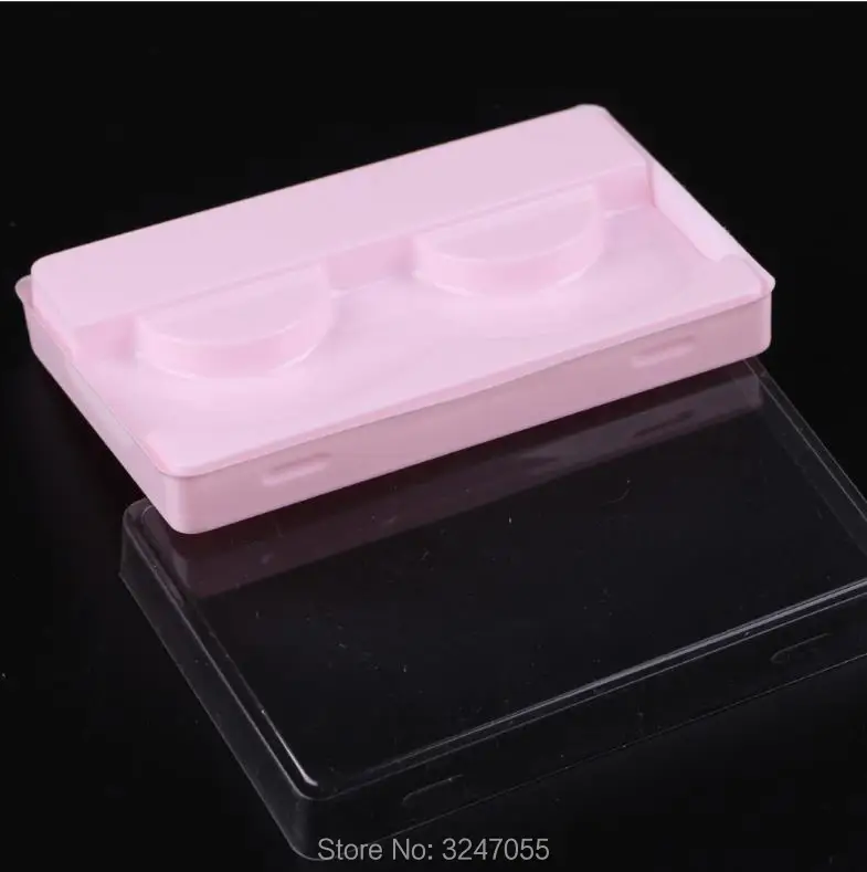 100 шт./лот квадратные Розовые пустые накладные ресницы многоразовая коробка DIY