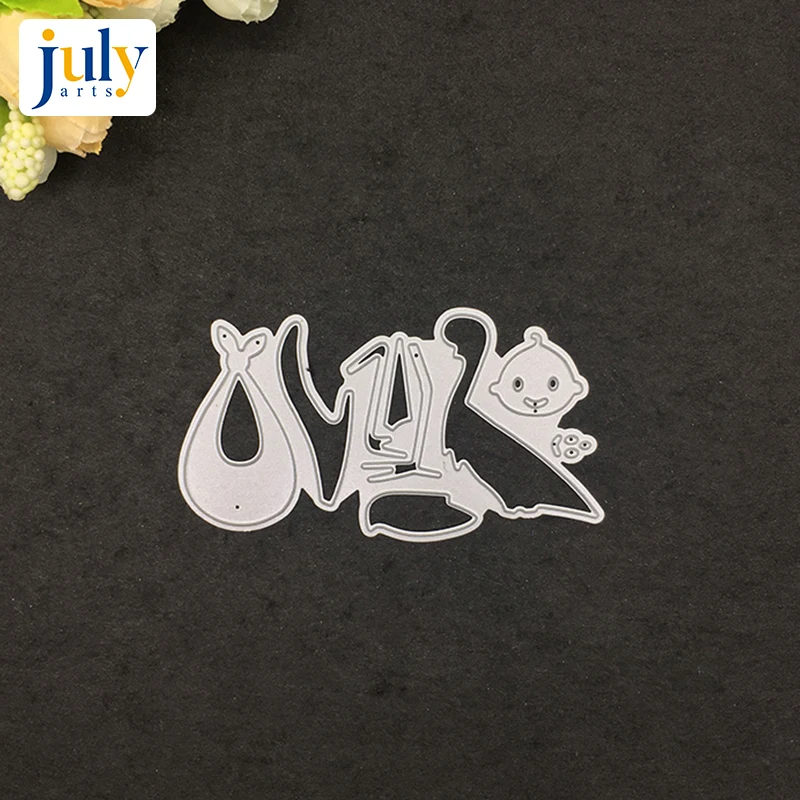 Нож для вырубки Julyarts Scrapbooking белый журавль для детского творчества, для создания открыток и украшений.
