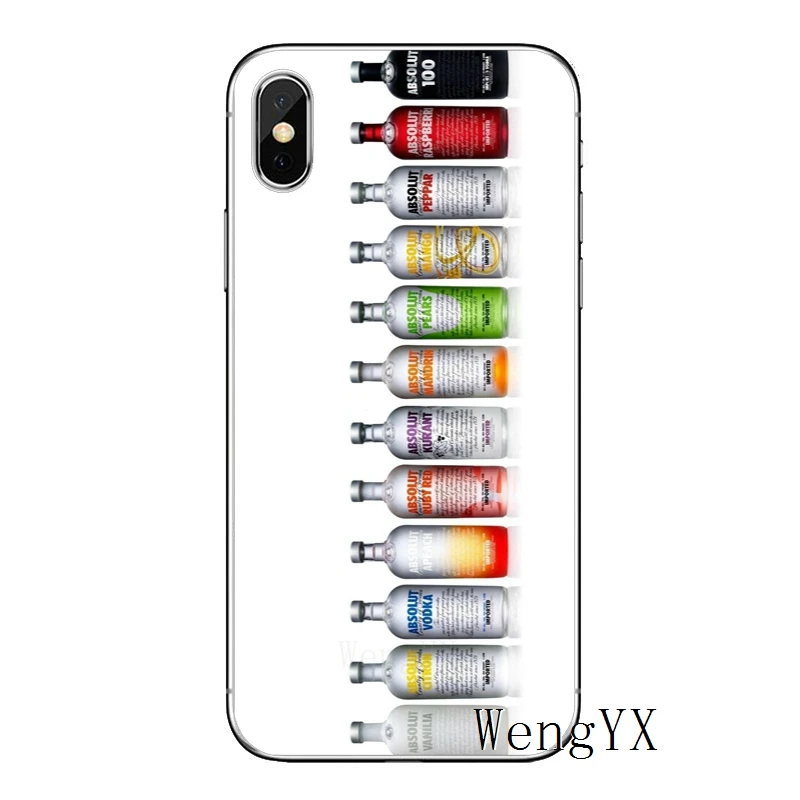 Абсолютная бутылка водки для iPhone X XR XS Max 8 7 plus 6s 6 SE 5S 5c 5 4S 4 iPod Touch мягкий чехол