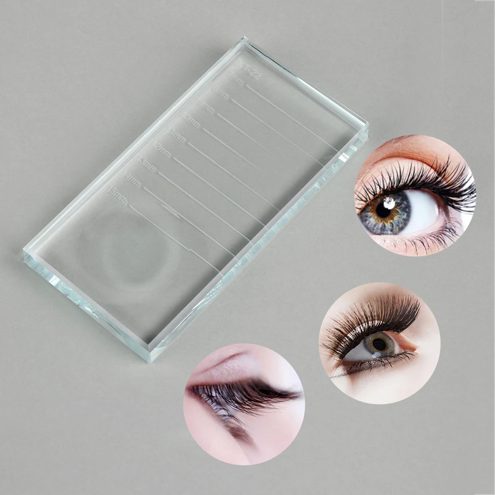1 шт. наращивание ресниц Кристалл стекло клей держатель ресницы поддон