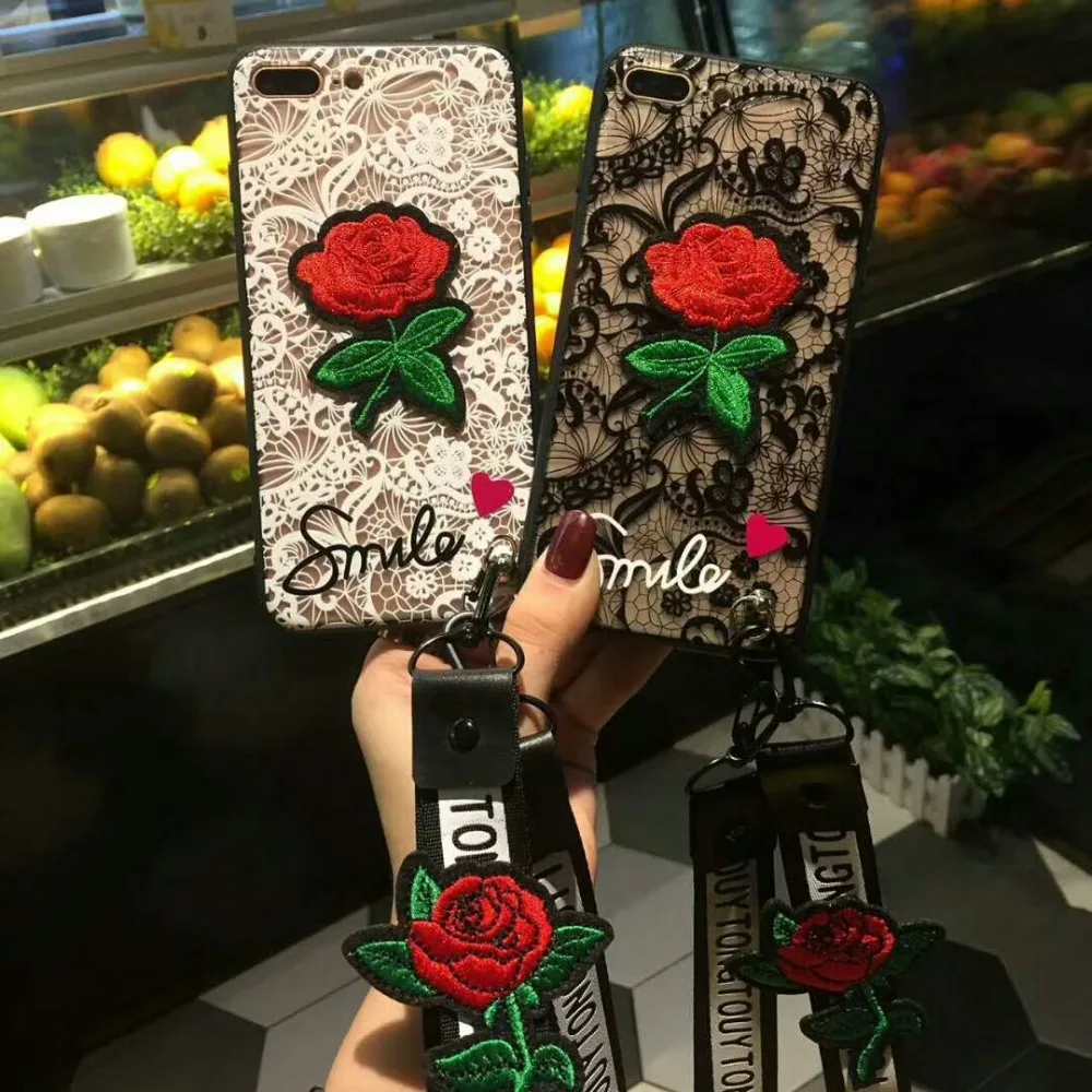 Модный сексуальный чехол для телефона с 3D розами Apple iPhone 7 6 S 8 7Plus X XR XS Max Plus